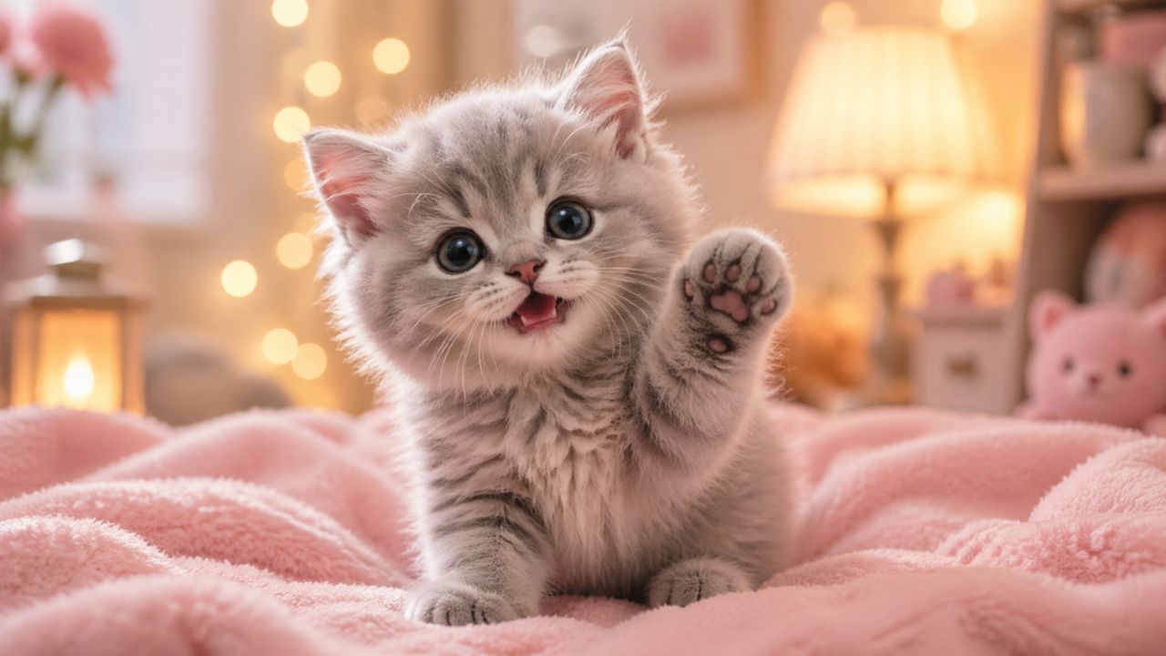 anak kucing meong meong